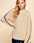 SINGLE STRIPE SLEEVE SWEATER