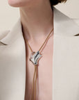 LYDIA BOLO TIE - BEIGE CORD