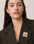 WOVEN SQUARE BROOCH