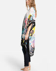 TROPICAL FLORAL OPEN WRAP