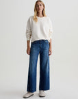 SAIGE MID-RISE WIDE LEG CROP IN WATERMIST