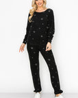 STAR PRINT BRUSHED DOLMAN