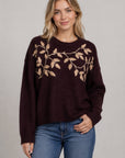 AUTUMN VINE EMBROIDERED SWEATER