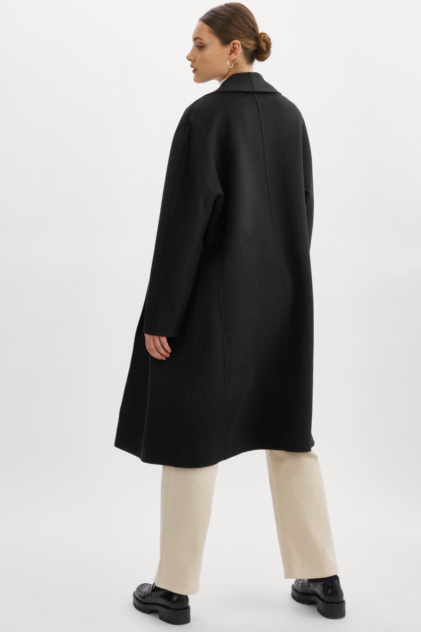 THARA SHAWL COLLAR DOUBLE FACE WOOL COAT