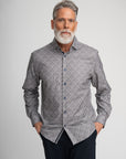 LEAVES PRINT TWILL SHIRT