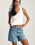 HEIDI LONG LIGHT BRUSHED CLASSIC BLUE SHORT