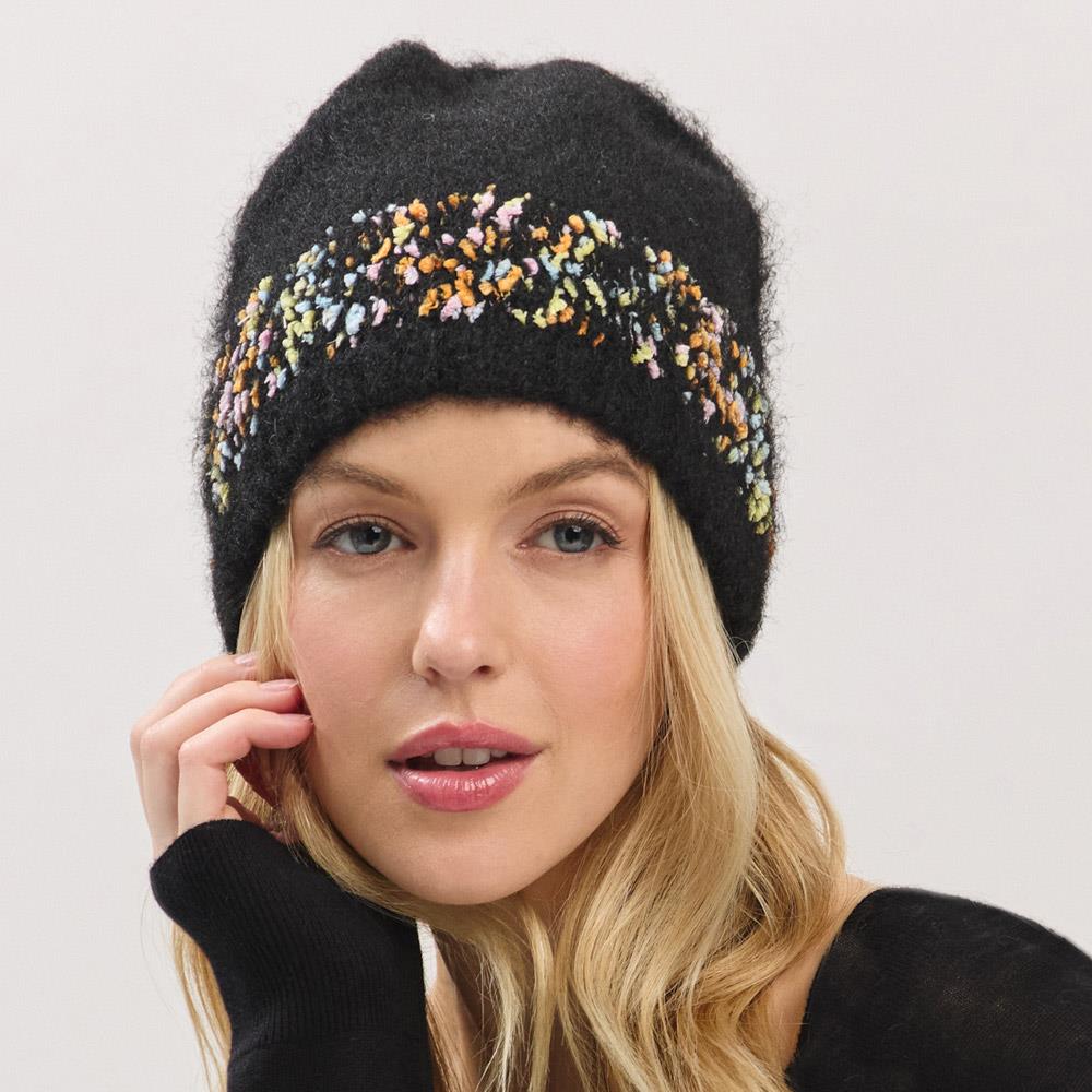 FLECKED BORDER BEANIE