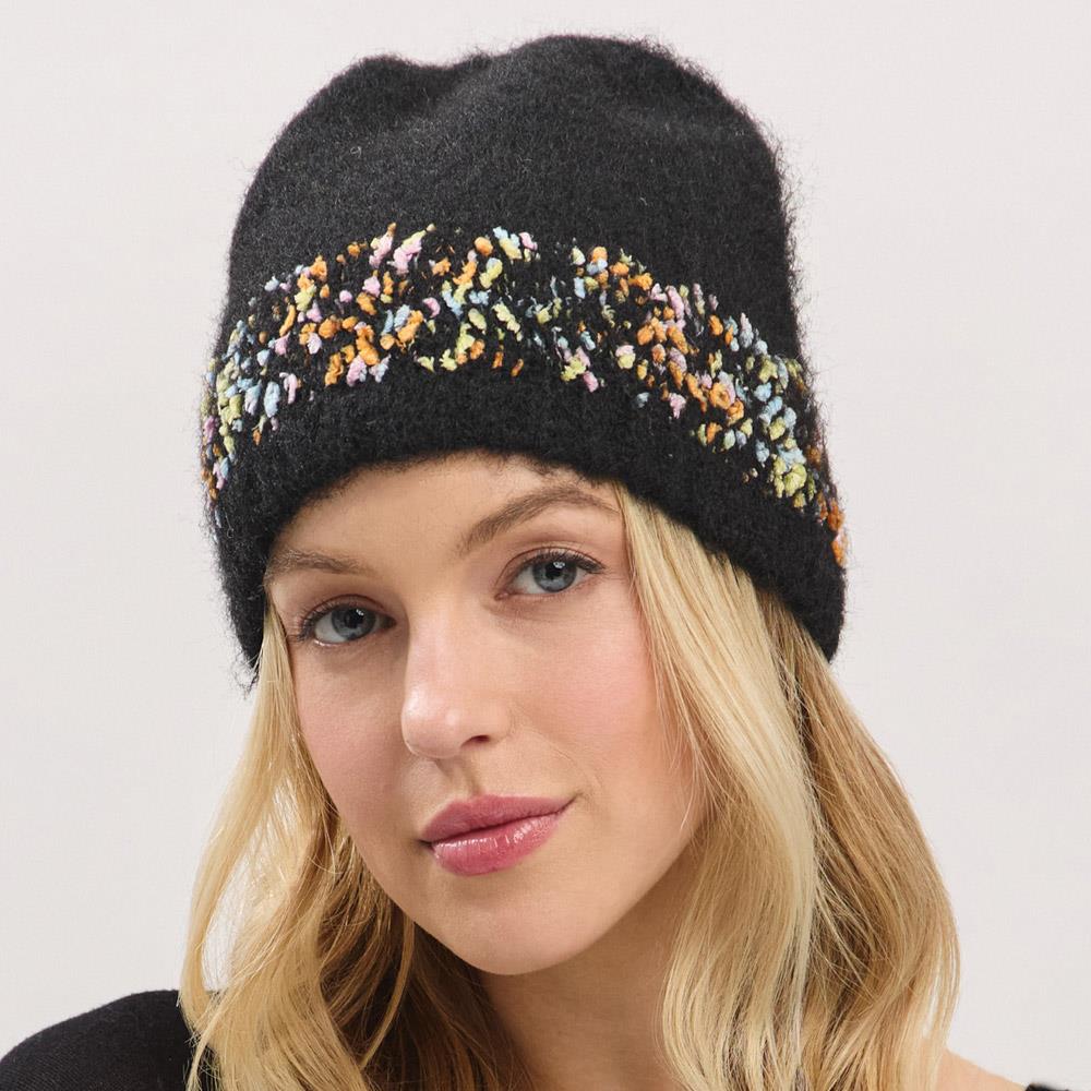 FLECKED BORDER BEANIE