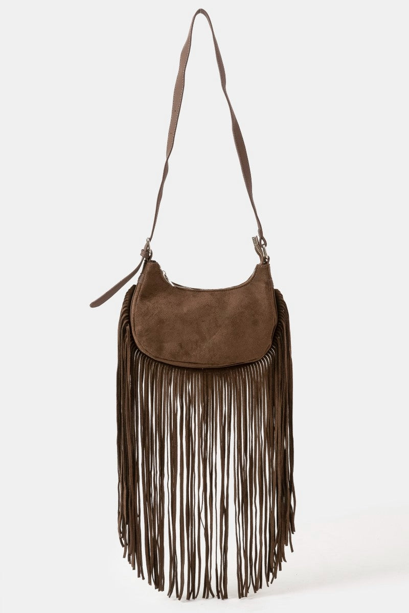 LONG FRINGE CROSSBODY BAG