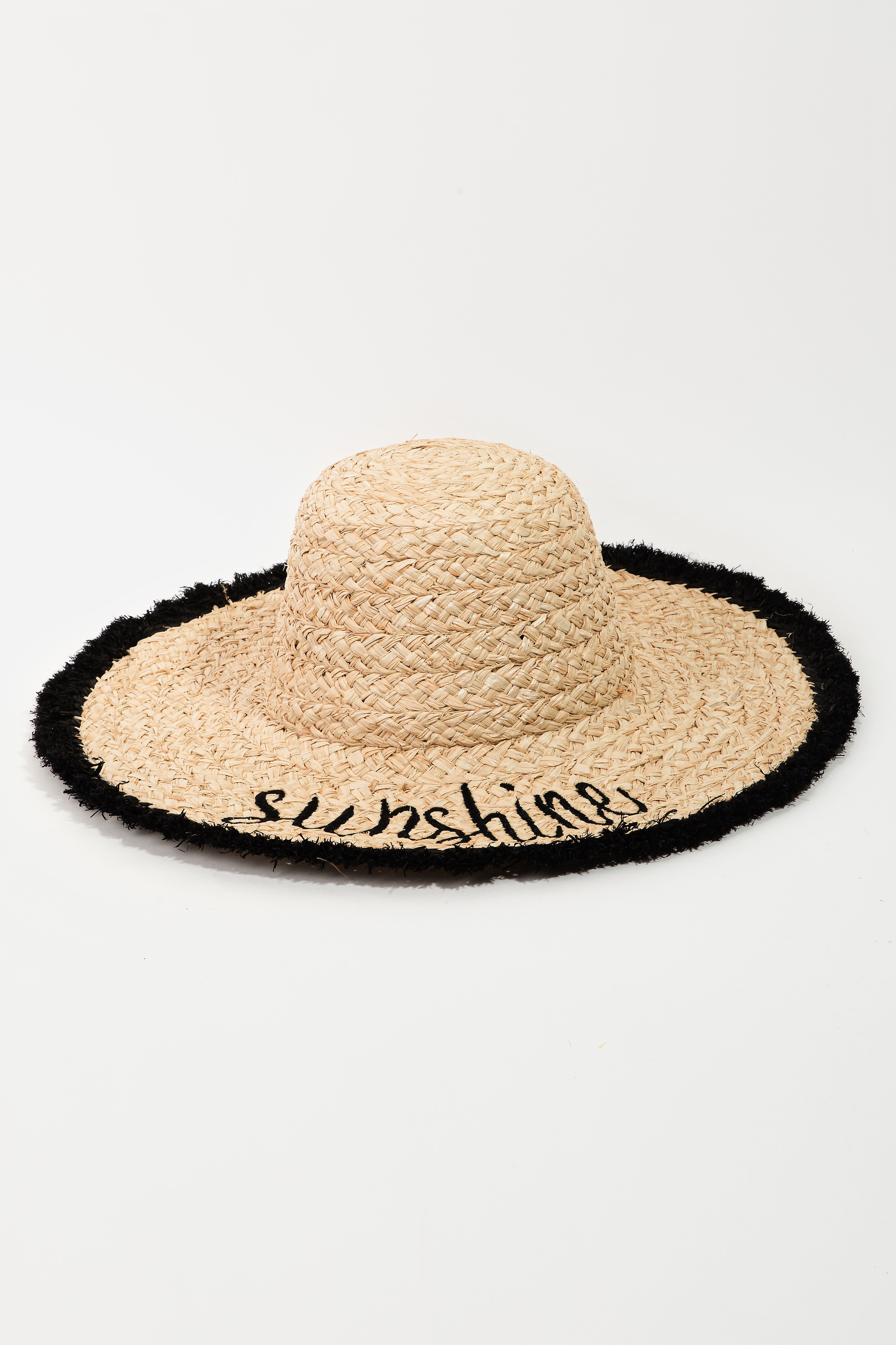 CONTRAST TRIM SUNSHINE STRAW HAT