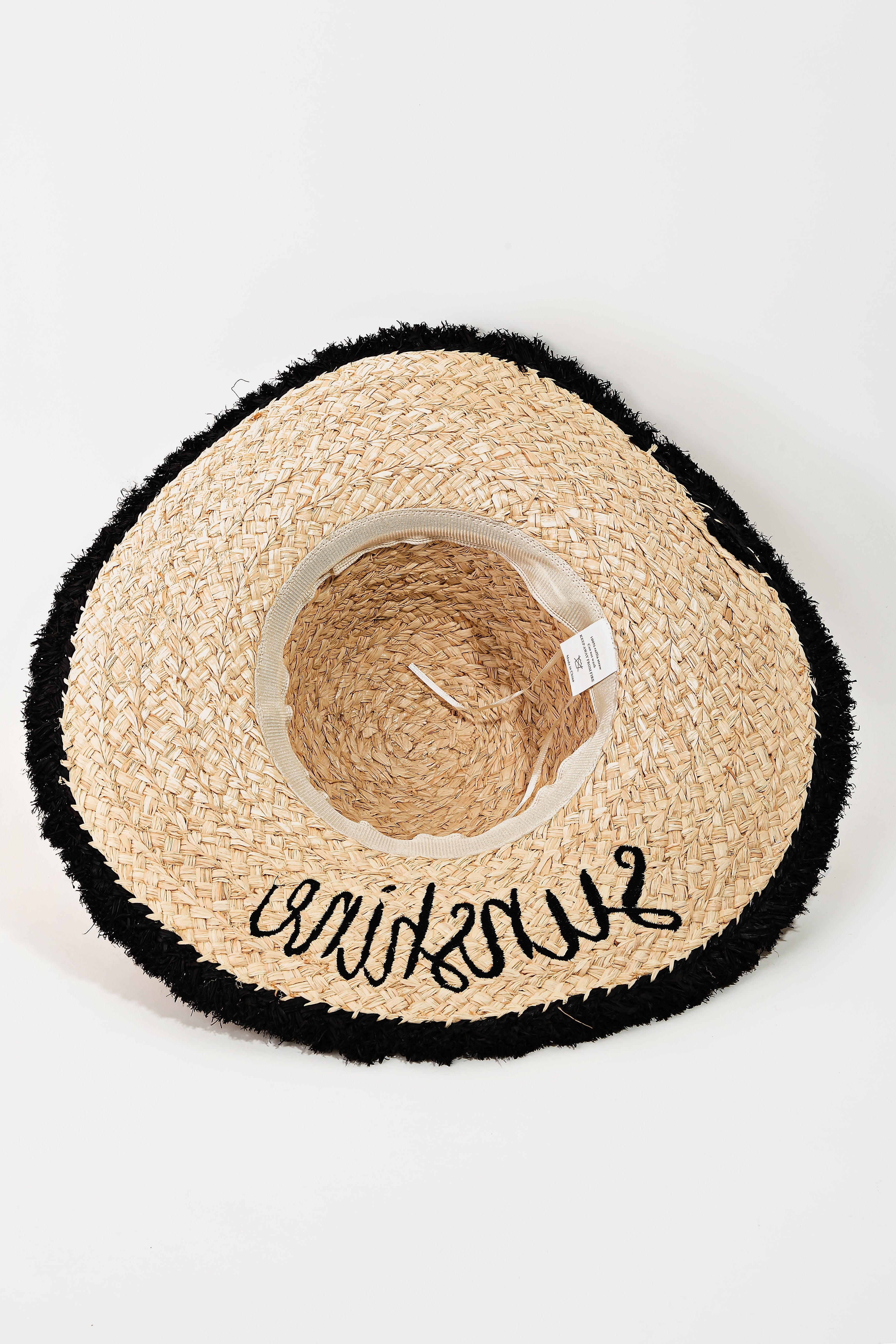 CONTRAST TRIM SUNSHINE STRAW HAT