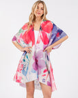 WATERCOLOUR FLORAL OPEN WRAP