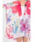 WATERCOLOUR FLORAL OPEN WRAP