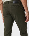 MILTON DARK GREEN CASUAL TWILL PANT