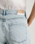 NELLA BLEACHED LINEN DENIM SHORTS