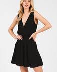 CROSSOVER SMOCK WAIST ROMPER