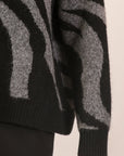ZEBRA DROP SHOULDER SWEATER