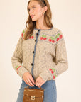 CHERRY KNIT CARDIGAN