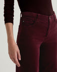 SAIGE WIDE LEG CROP CORDUROY IN WINERY