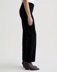 BRINLEY CORDUROY MID-RISE STRAIGHT IN SUPER BLACK