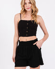 RUFFLE WAIST SHORTS