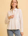 BOX PLEAT BLOUSE