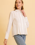 BOX PLEAT BLOUSE