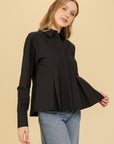 BOX PLEAT BLOUSE