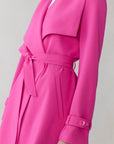 OLIVIA CASCADE COLLAR TRENCH COAT
