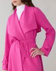 OLIVIA CASCADE COLLAR TRENCH COAT