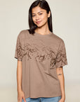 SKETCHED HORSES TEE