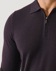 14GG XFINE MERINO 1/4 ZIP POLO