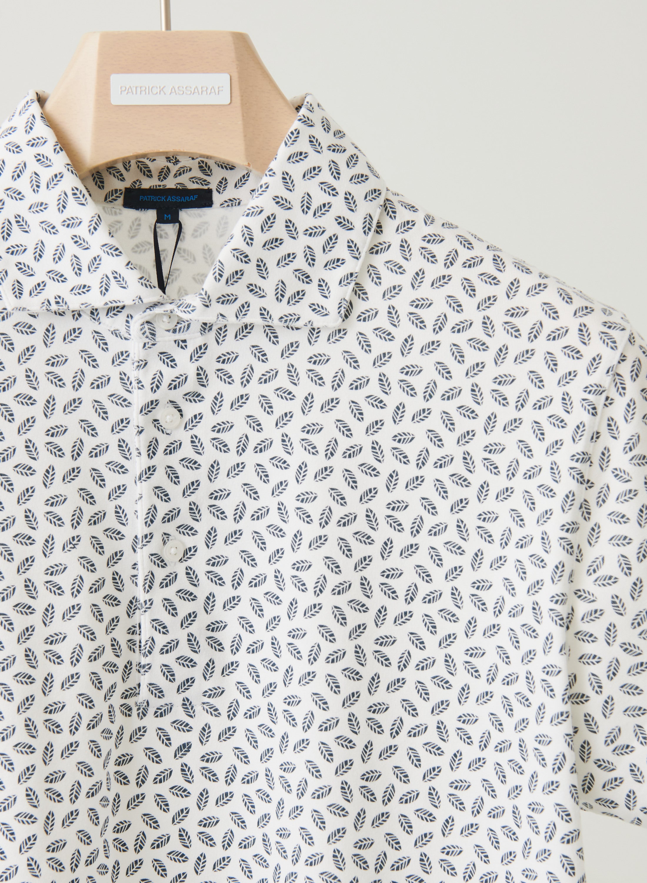 SHORT SLEEVE LITTLE LEAVES ALL OVER PRINT POLO