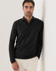 LONG SLEEVE ICONIC PIMA COTTON STRETCH POLO