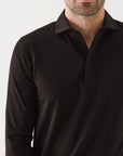 LONG SLEEVE ICONIC PIMA COTTON STRETCH POLO