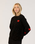 PHILIPPA FLECKED SWEATER WITH HEARTS