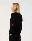 PHILIPPA FLECKED SWEATER WITH HEARTS
