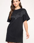 FRINGE T-SHIRT DRESS