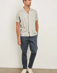 MORENO STALLION NOTCH COLLAR SHORT SLEEVE SHIRT