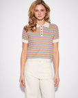 ROLAND STRIPED KNIT POLO
