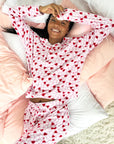 CANDY HEART MARNA FUZZY THERMAL PJ SET
