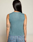 TI AMO FLORAL MUSCLE TANK