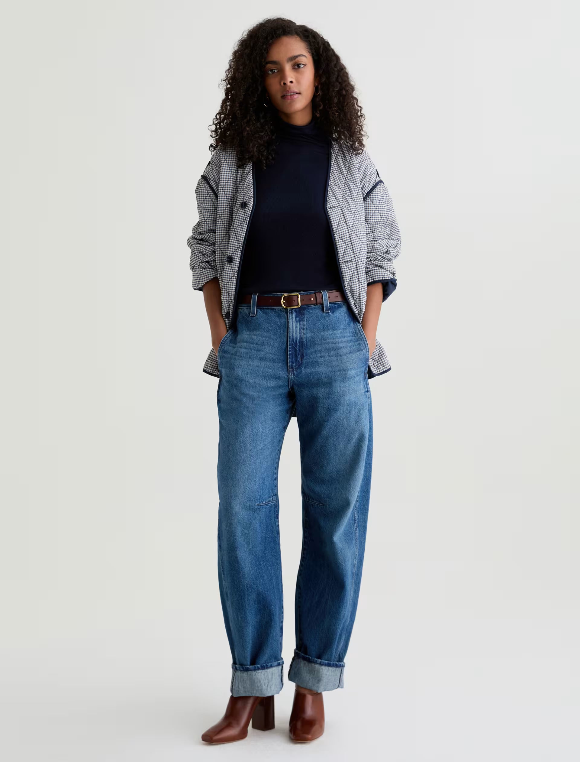 MERCER CUFFED HIGH-RISE BARREL IN NOUVEAU