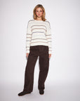 SHERRY STRIPED DROP SHOULDER SWEATER