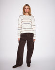 SHERRY STRIPED DROP SHOULDER SWEATER