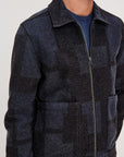 SIMON BLOCKED WOOL BLEND JACKET