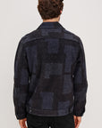 SIMON BLOCKED WOOL BLEND JACKET
