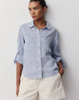 MOCA STRIPED LINEN SHIRT