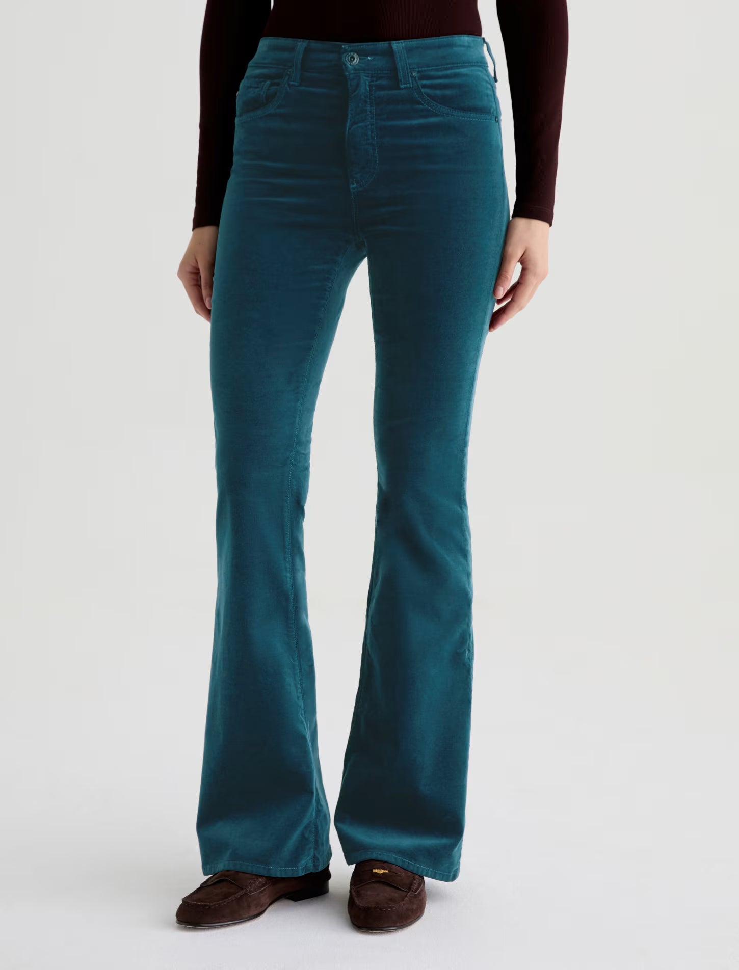 FARRAH MID-RISE BOOT VELVET IN DEEP LAGOON