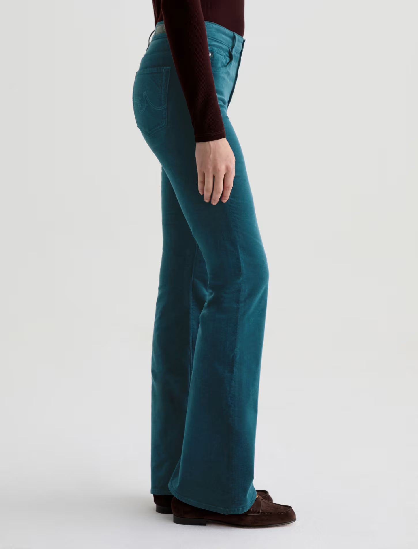 FARRAH MID-RISE BOOT VELVET IN DEEP LAGOON